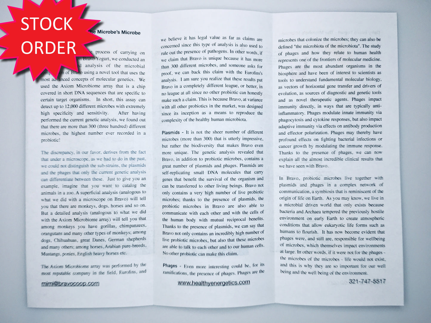 Stock Order Bravo GcMAF Yogurt Starter Powder 3 pack - (Best before Mar 2026) - Order by 10/26/25, Ships 10/29/25