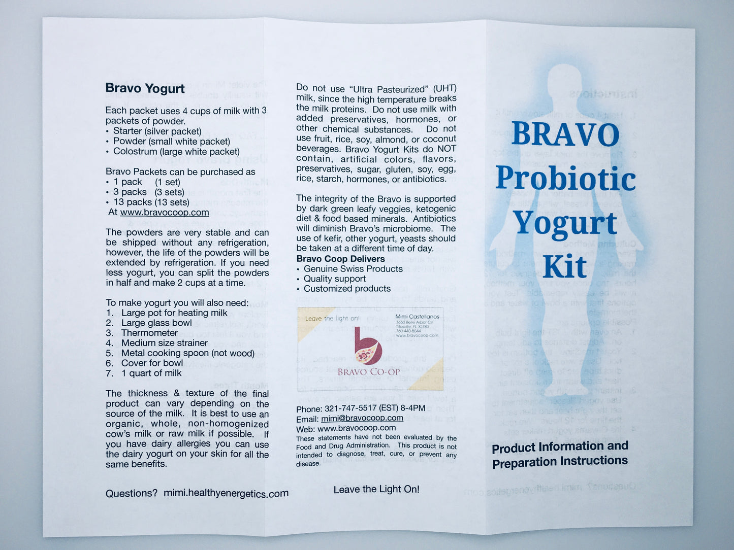 Bravo GcMAF Yogurt Starter Powder Three (03) 1 Liter Packs (Best before Mar 2026)