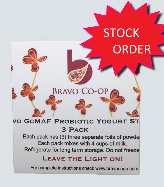 Stock Order Bravo GcMAF Yogurt Starter Powder 3 pack - (Best before Mar 2026) - Order by 10/26/25, Ships 10/29/25