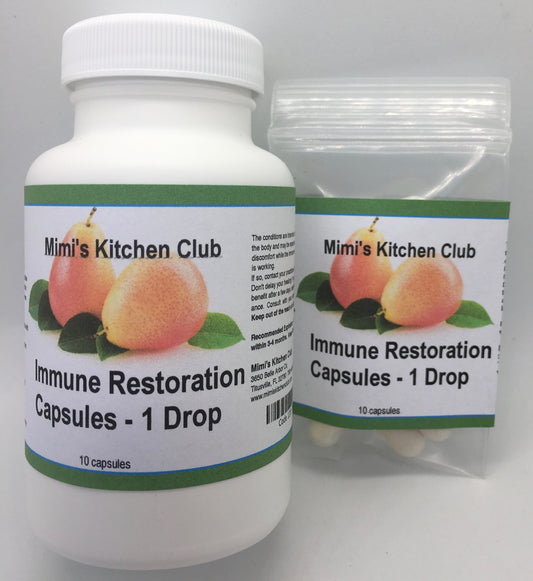 Immune Restoration Capsules - 10 caps of 1 drop ea. (Best before 3 mos)