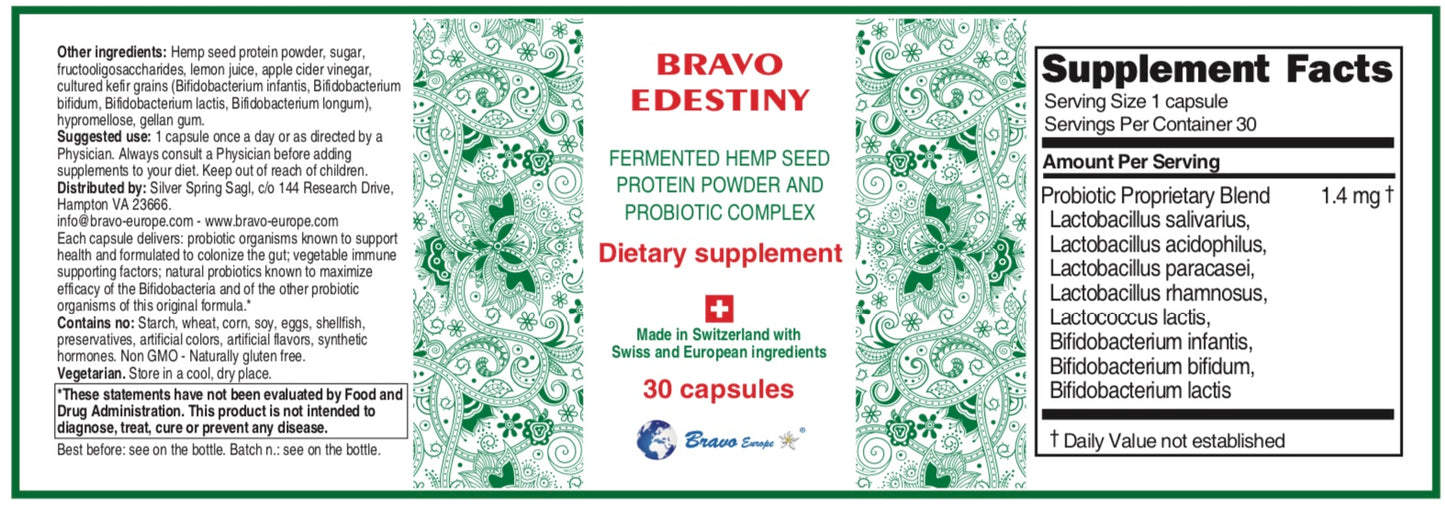 01-051-Ab-R-03 Edestiny Non-Dairy Bravo Caps 90