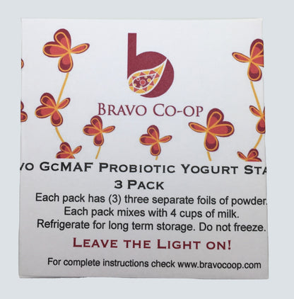 Bravo GcMAF Yogurt Starter Powder Three (03) 1 Liter Packs (Best before Jan 2026)