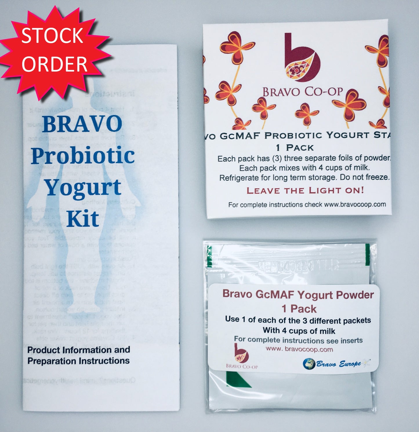 Stock Order Bravo GcMAF Yogurt Starter Powder 01 pack - (Best before Jan 2026) - Order by 10/27/24 Ships 10/30/24