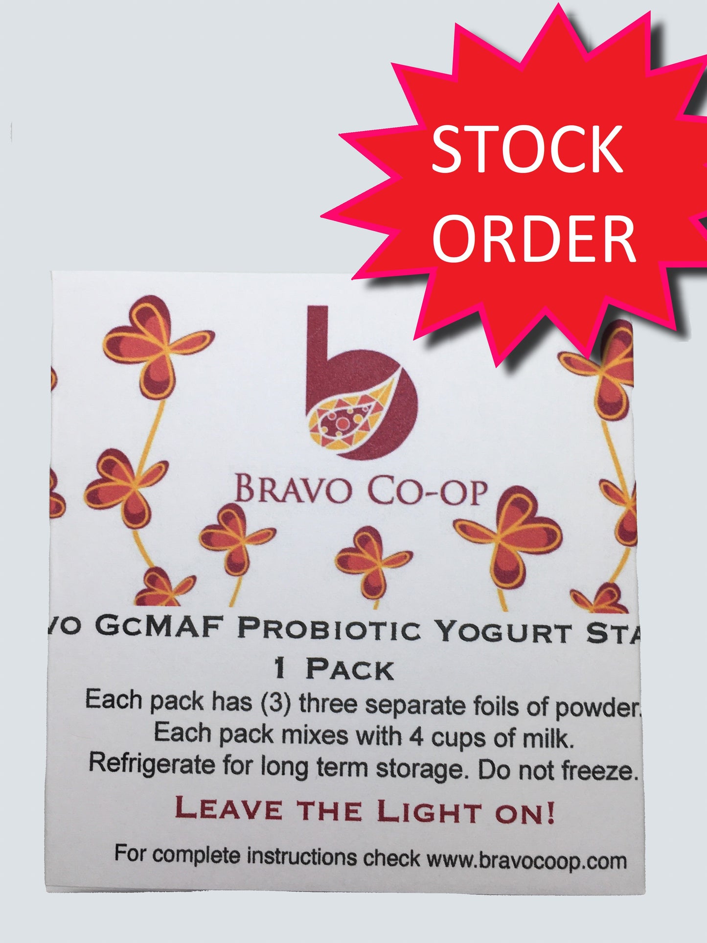 Stock Order Bravo GcMAF Yogurt Starter Powder 01 pack - (Best before Jan 2026) - Order by 10/27/24 Ships 10/30/24