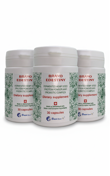 Bravo Edestiny - 30 Capsules -1 jar or 3 (Best before October 2026)