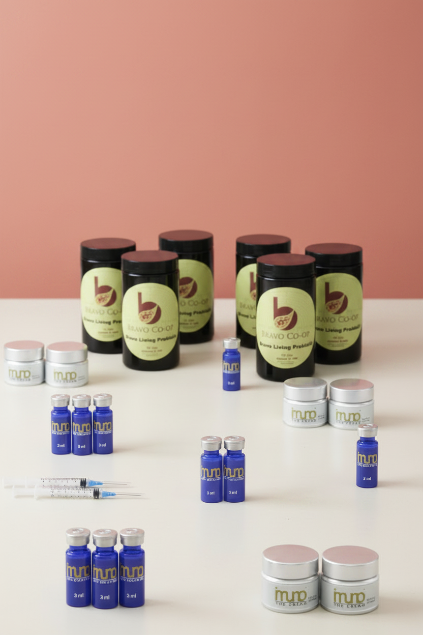 Imuno Product Collage Warm Background